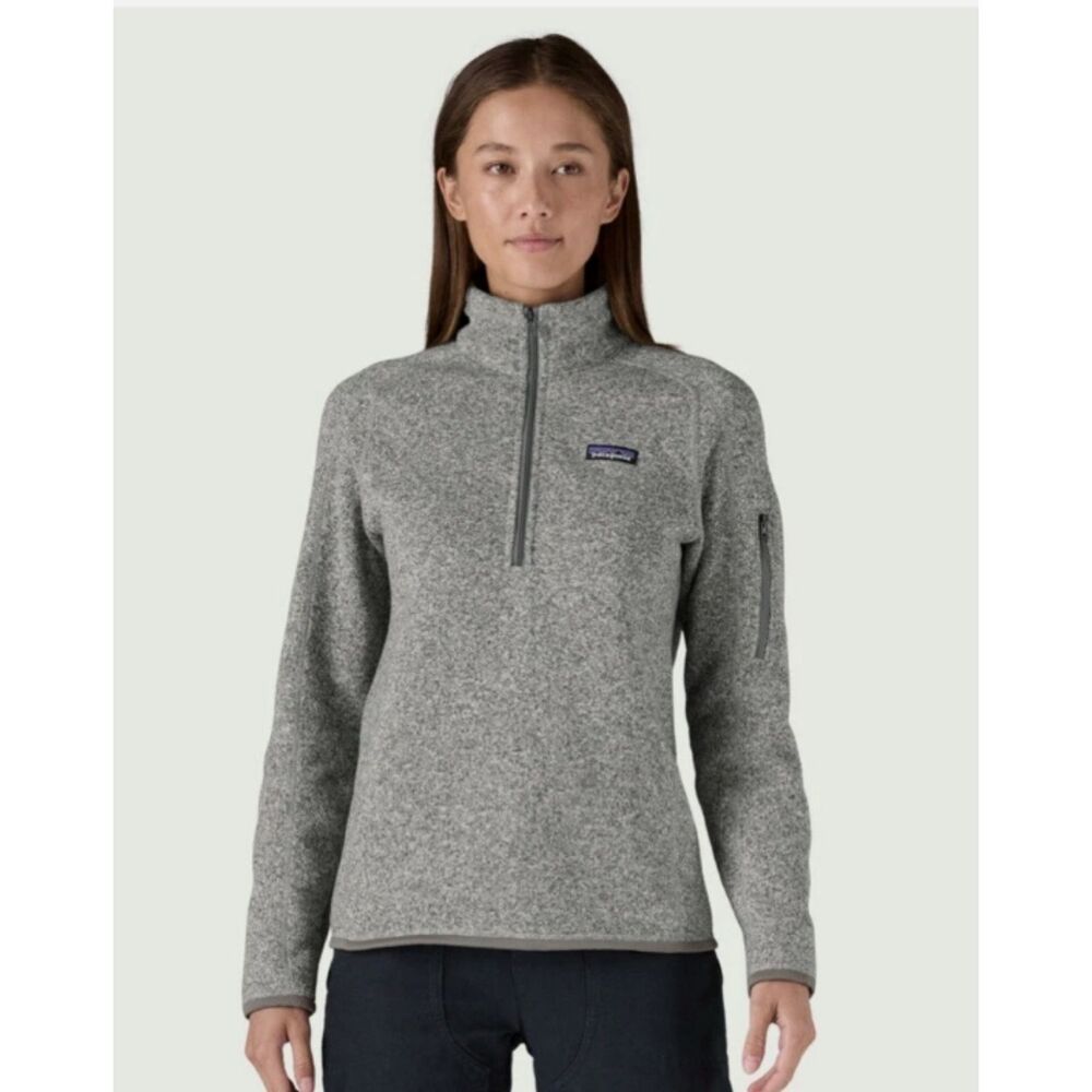 Patagonia Better Sweater 1/4 Zip Birch White Fleece Pullover Outdoor Jacket XS